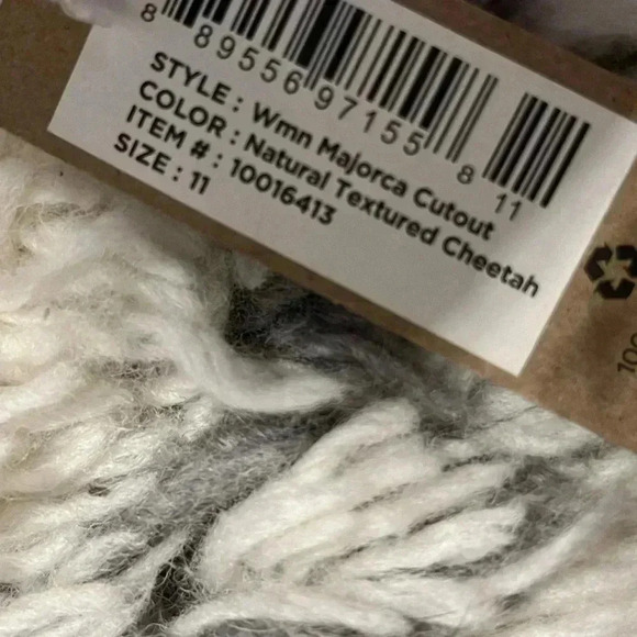 TOMS cut out open toe cheetah new with tags size 11 sandal heel - Picture 3 of 6